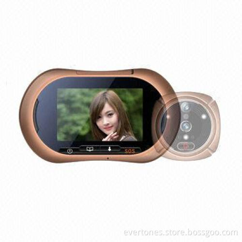 Wireless peephole door viewer support motion detect and auto recording